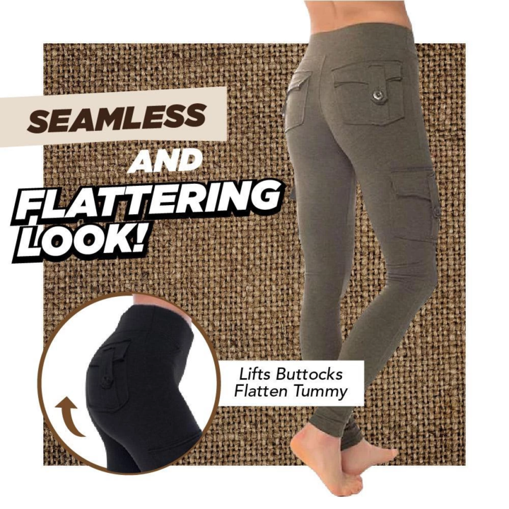 2024 Eco-Friendly Bamboo Pockets Stretchy Soft Leggings Yoga Pants
