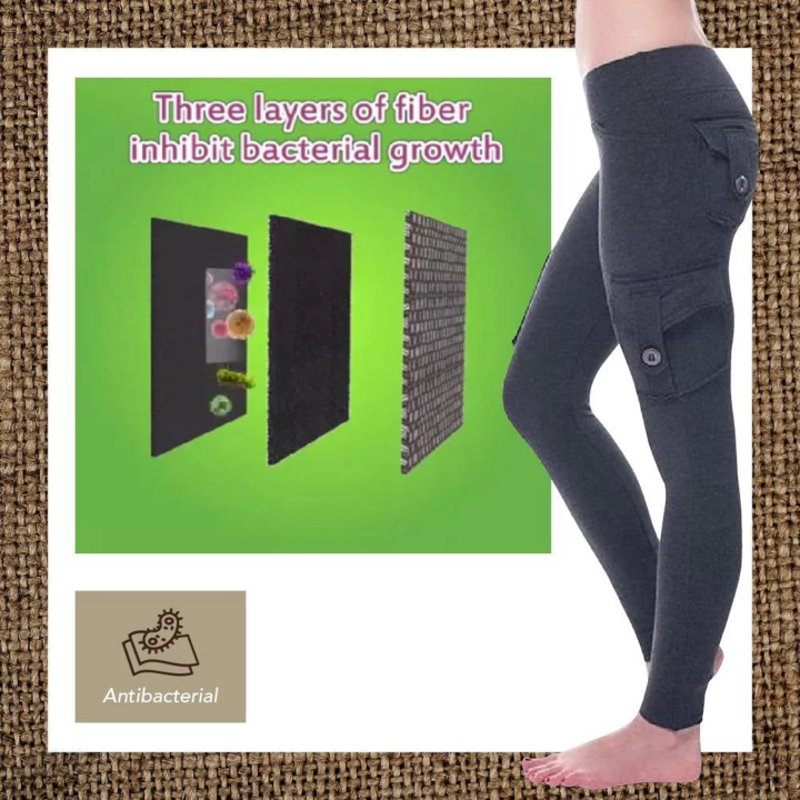 2024 Eco-Friendly Bamboo Pockets Stretchy Soft Leggings Yoga Pants