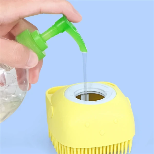 Silicone massage brush for bathroom