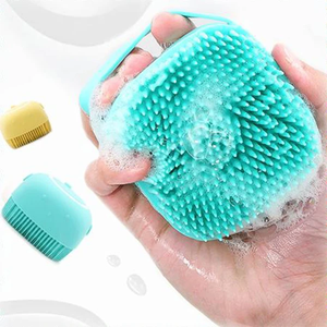 Silicone massage brush for bathroom