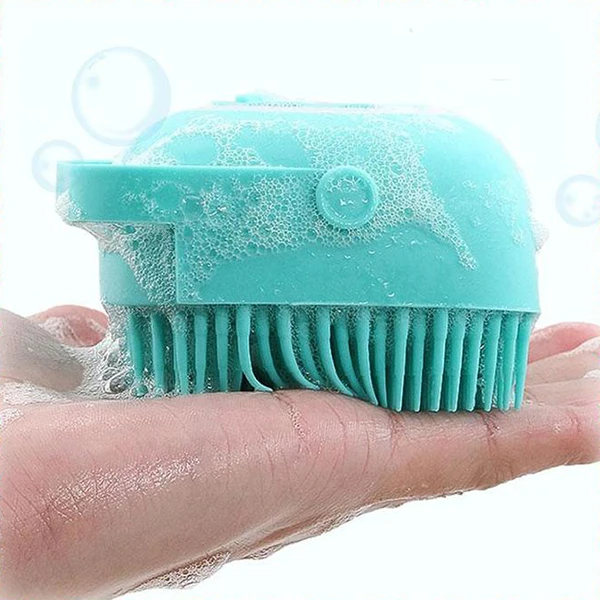 Silicone massage brush for bathroom