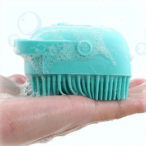 Silicone massage brush for bathroom