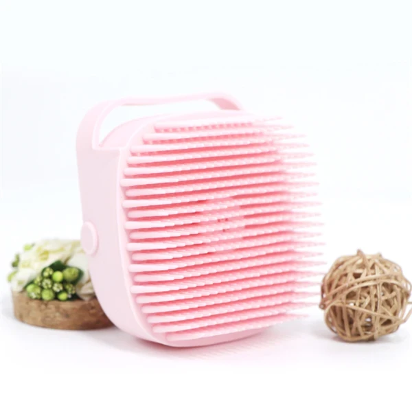 Silicone massage brush for bathroom