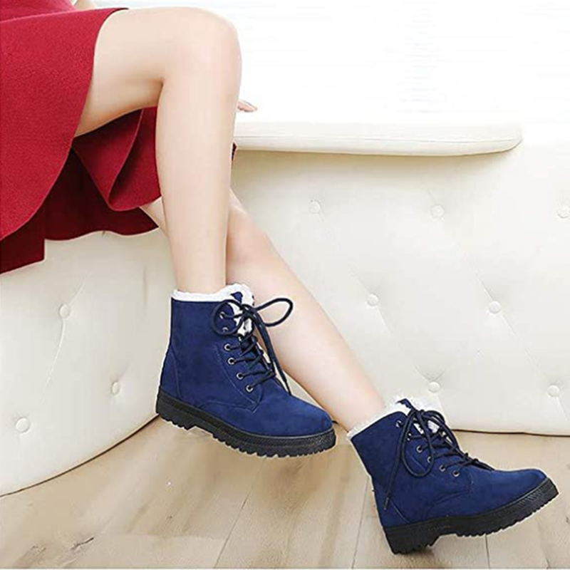 2024 Womens Warm Waterproof Ankle Snow Boots