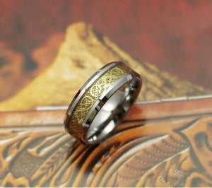 Dragon's Breath - Steel Viking Ring