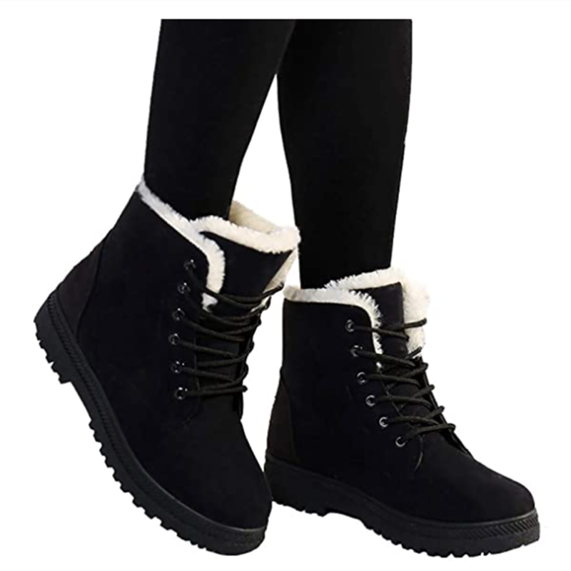 2024 Womens Warm Waterproof Ankle Snow Boots