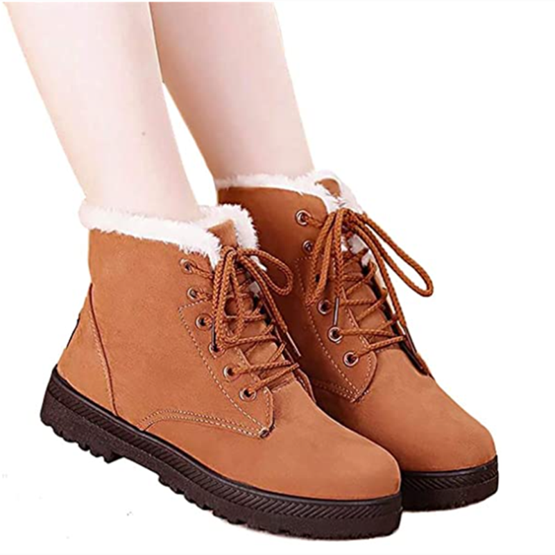 2024 Womens Warm Waterproof Ankle Snow Boots