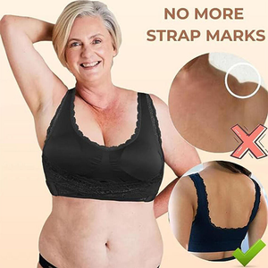 Front Cross Side Buckle Wireless Lace Sports Bras