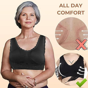 Front Cross Side Buckle Wireless Lace Sports Bras