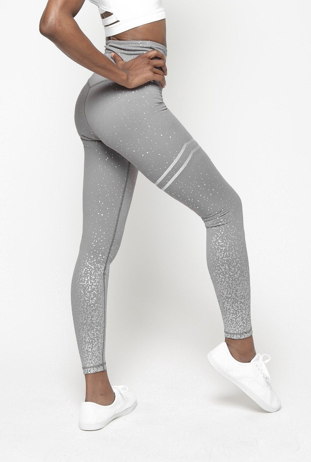 High Waist Speckled Print Leggings