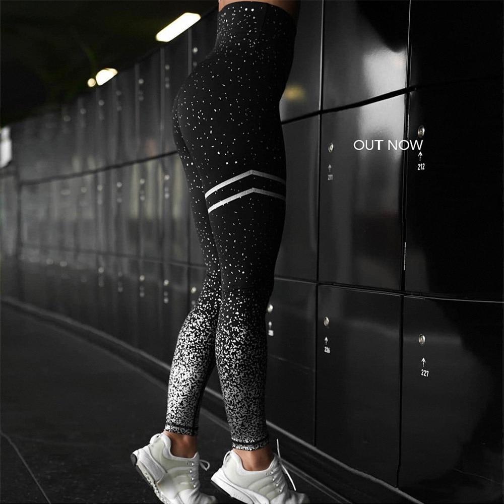 High Waist Speckled Print Leggings