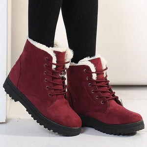 2024 Womens Warm Waterproof Ankle Snow Boots