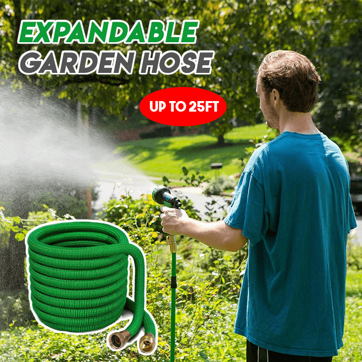 Extra-Long Expandable Garden Hose(Include 7-Setting Hose Nozzle)